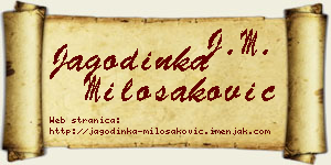 Jagodinka Milošaković vizit kartica
